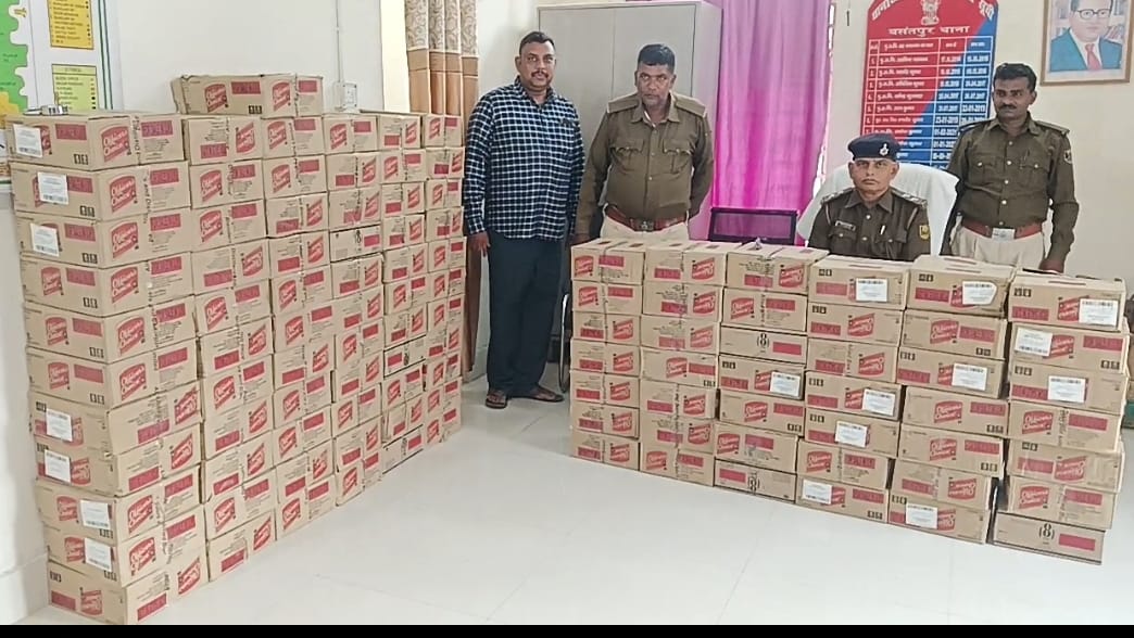 सीवान में पुलिस की बड़ी कार्रवाई, 11 से 12 लाख की अंग्रेजी शराब बरामद