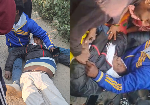 बगवां क्रॉसिंग पर दर्दनाक सड़क हादसे में युवक की मौके पर ही मौत