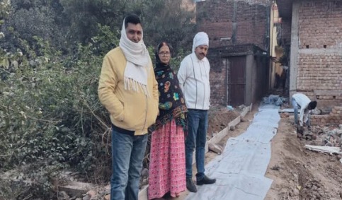 नवादा शिवनगर में 25 साल बाद नाली-गली निर्माण पूरा